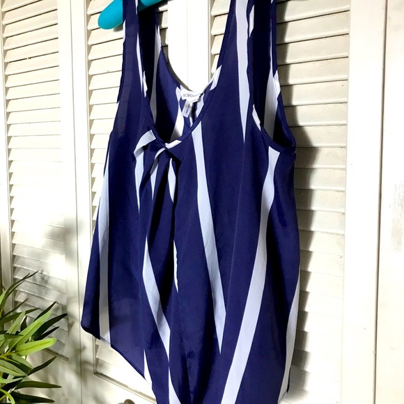 BCBGeneration striped  Polyester split-back tank L - Picture 2 of 10
